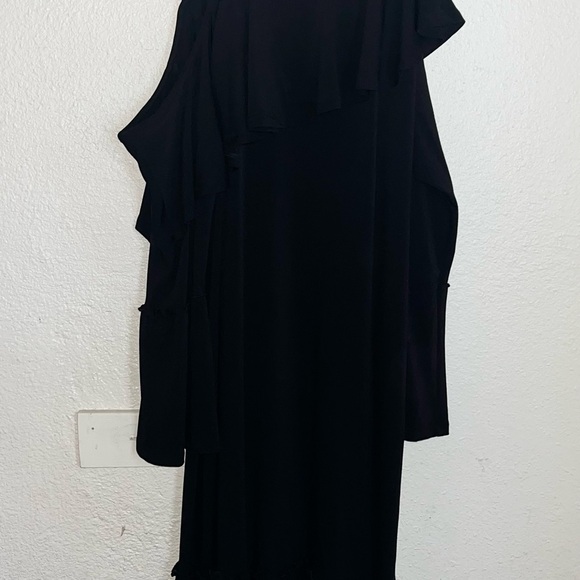 Rachel Roy Womens One-Shoulder Flounce Dress, Black, 2X XX-Large EUC - Picture 4 of 4